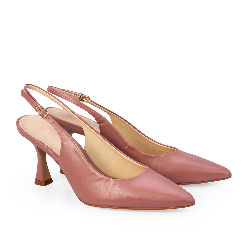 SCARPIN SLINGBACK ROSA MALVA DE COURO image number 1