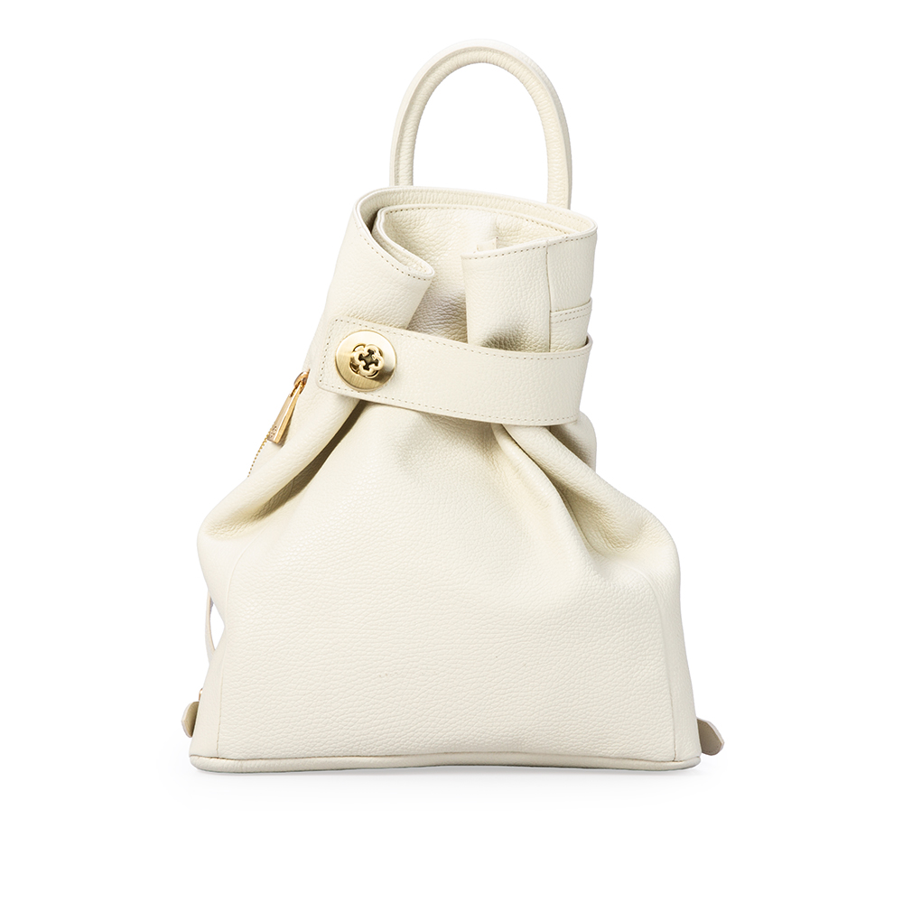 MOCHILA FEMININA BUCKET BRANCA DUNA DE COURO image number 0