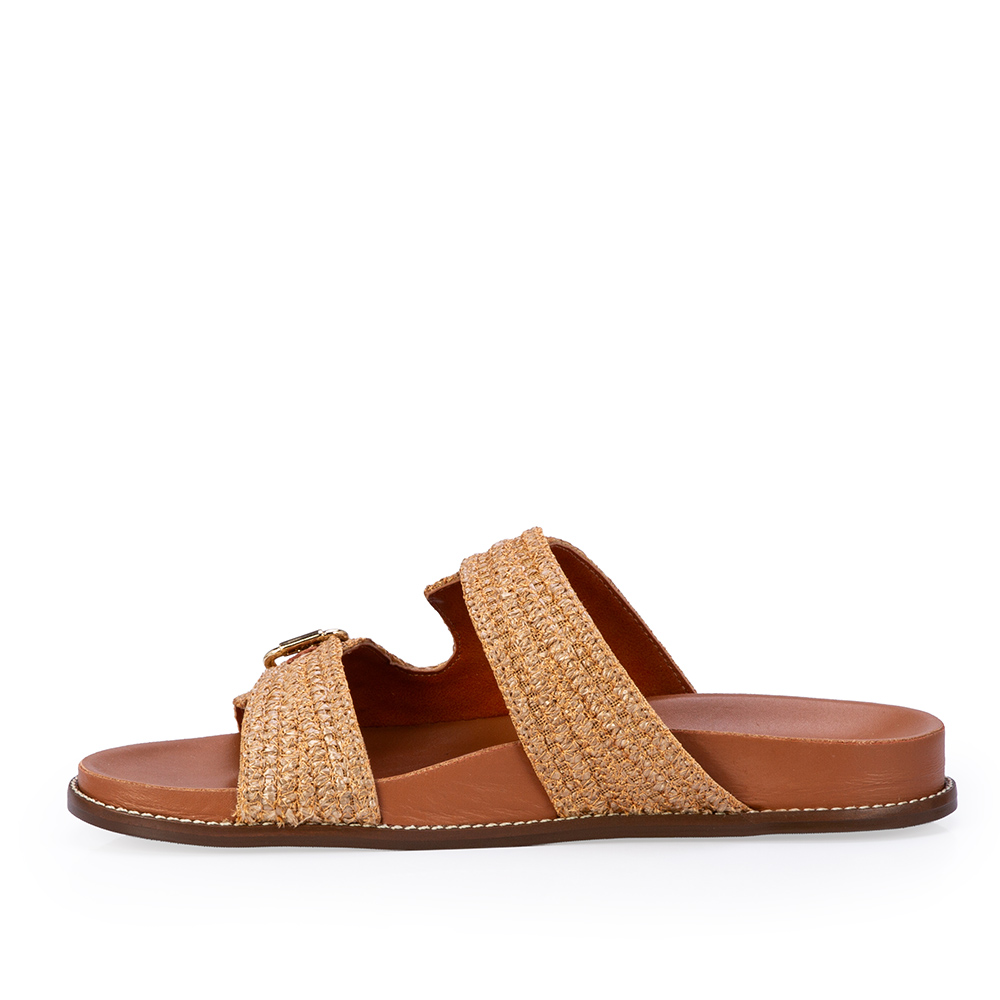 PAPETE CARAMELO TRAMADO COM FIVELAS image number 2