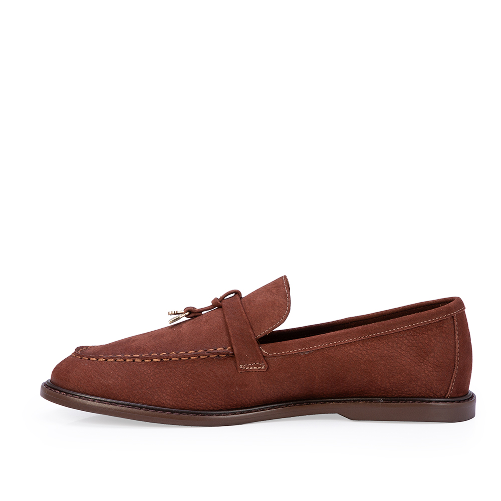 LOAFER MOCASSIM MARROM &Eacute;BANO DE COURO NOBUCK image number 2