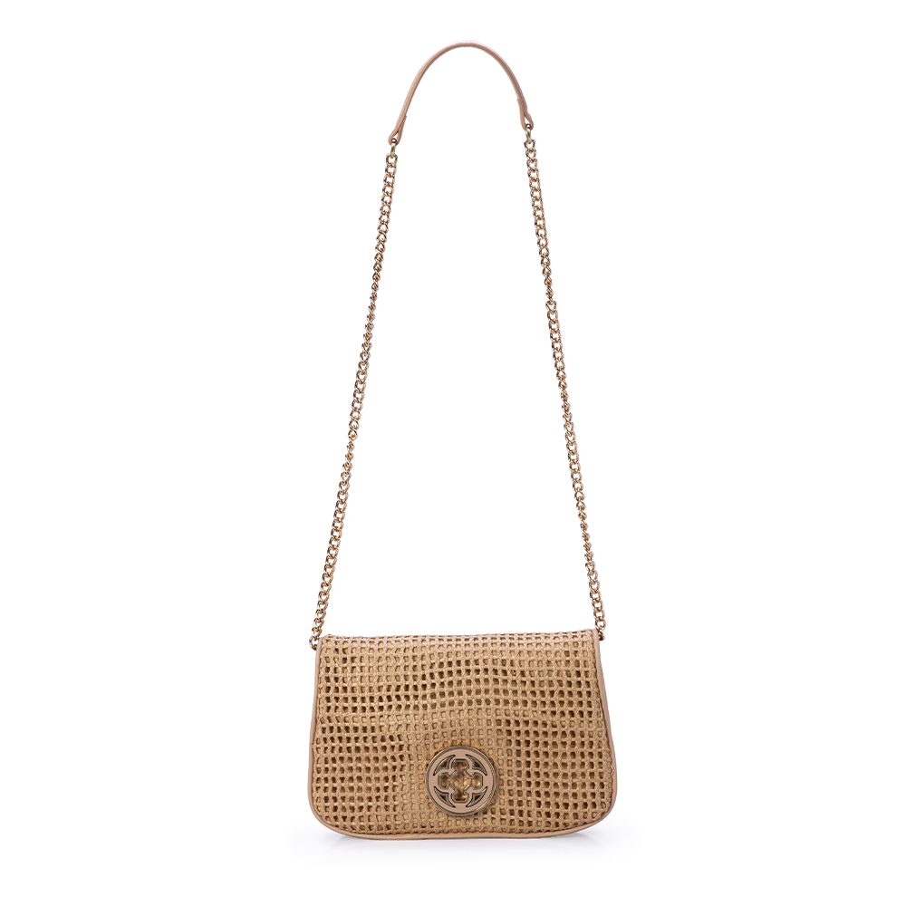 BOLSA TIRACOLO NUDE SEDA DE COURO TRAMADA image number 1