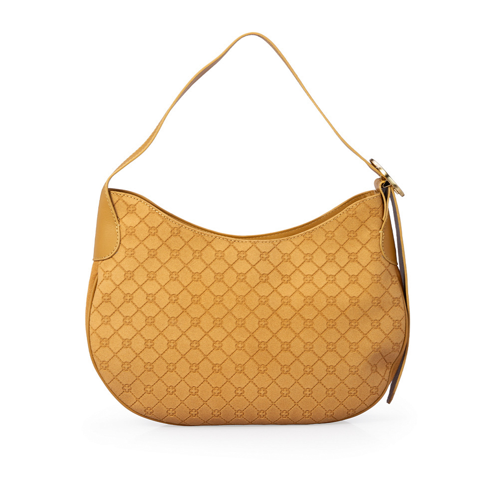 BOLSA M&Eacute;DIA BEGE SAVANA DE COURO SHOULDER BAG image number 2