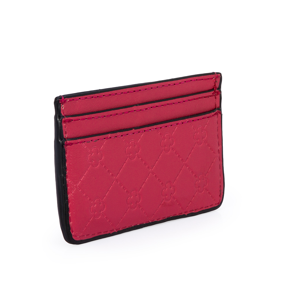 PORTA CART&Atilde;O ROSA MAGN&Oacute;LIA DE COURO MONOGRAMA image number 1