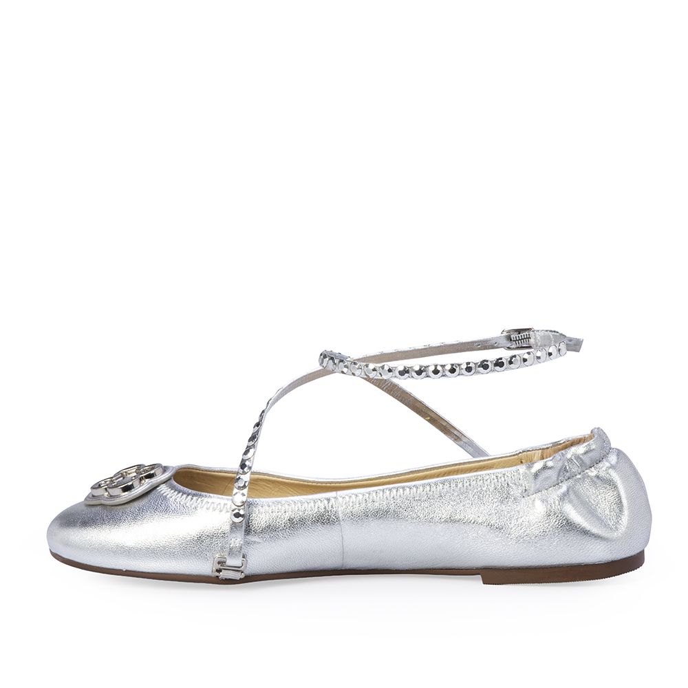 SAPATILHA CATHERINE COURO PRATA METALIZADA image number 2