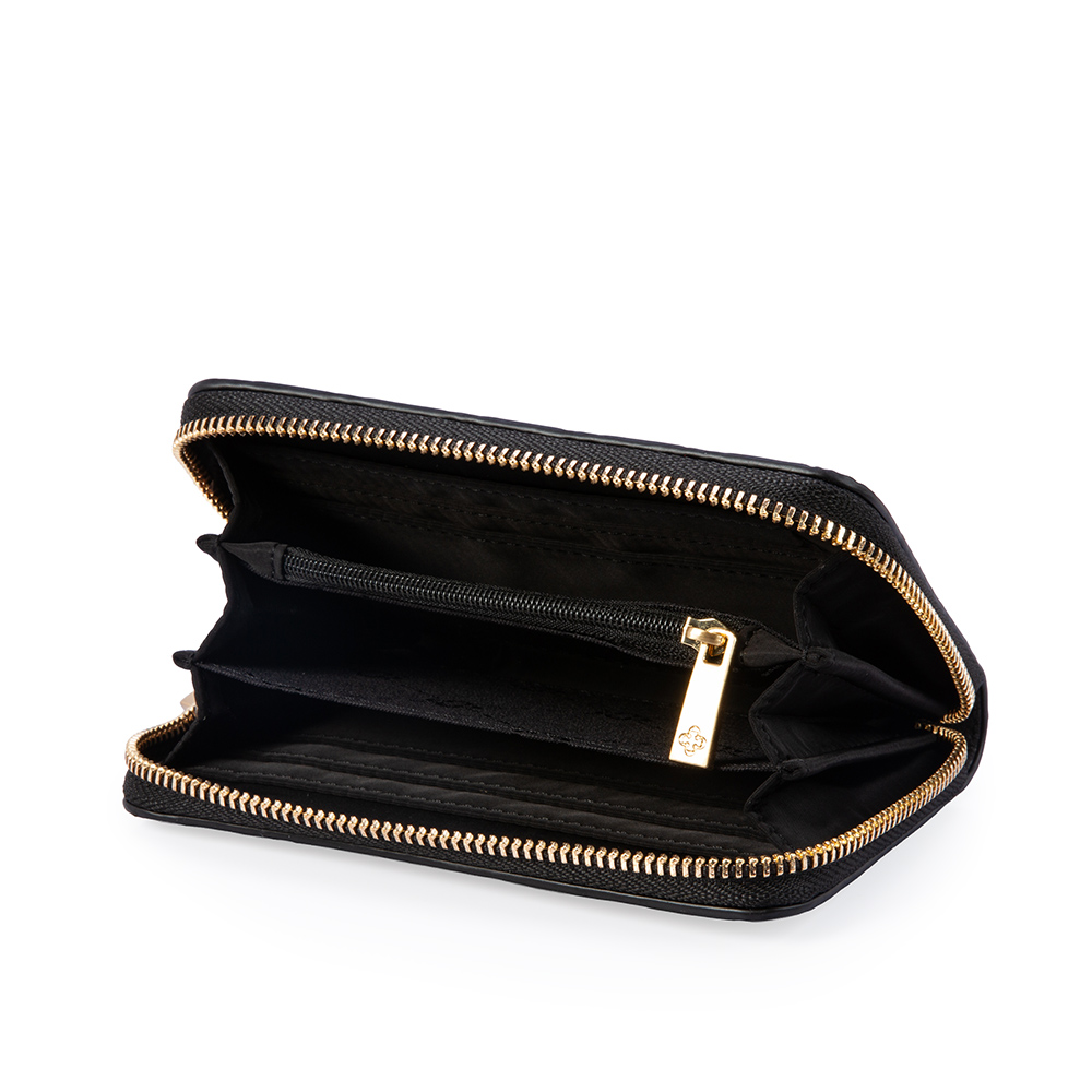 CARTEIRA FEMININA PRETA MONOGRAMA Z&Iacute;PER image number 3
