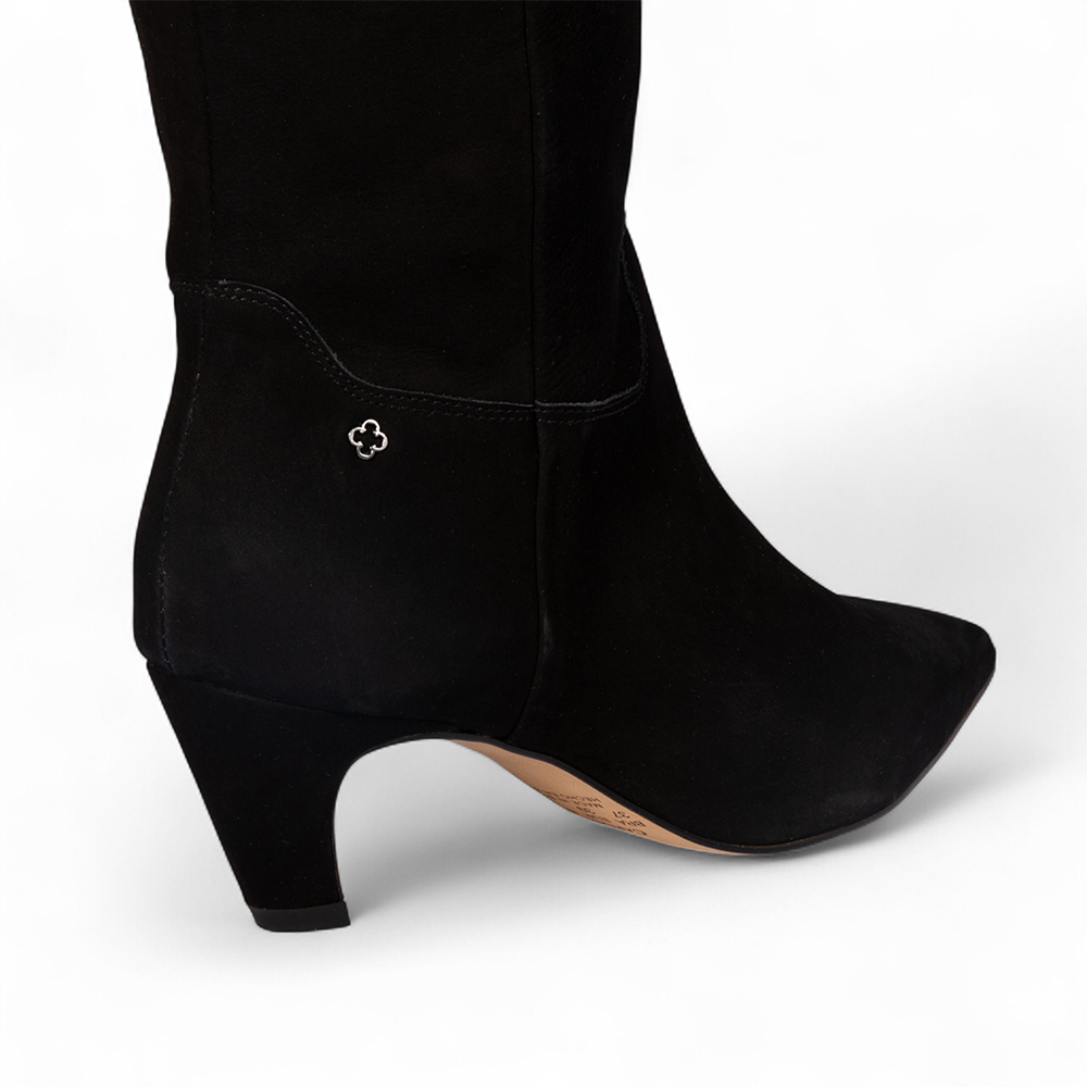 BOTA CANO LONGO PRETA DE COURO NOBUCK image number 4