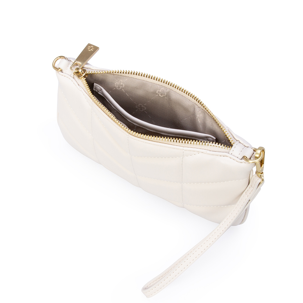 BOLSA PEQUENA AL&Ccedil;A CORRENTE BEGE VANILLA MATELASS&Ecirc; image number 4