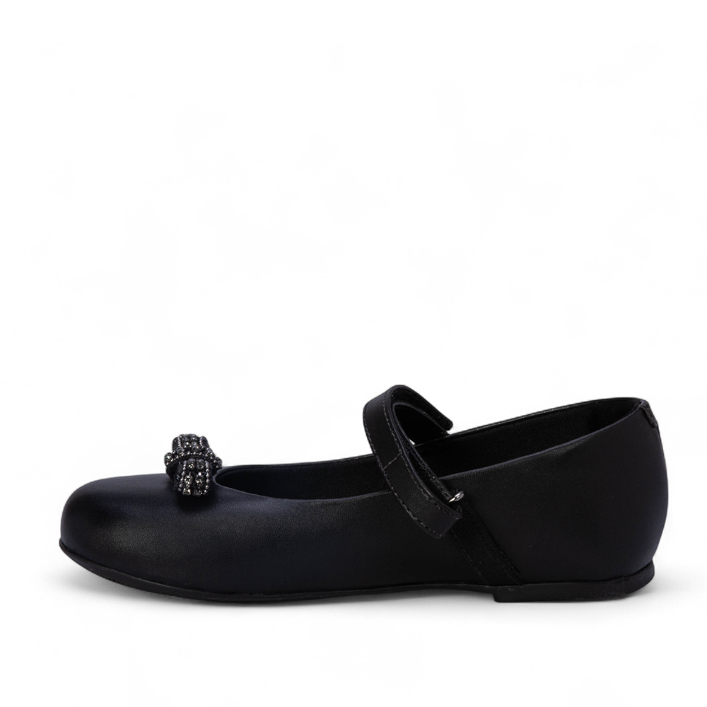 SAPATILHA BEB&Ecirc; PRETA COM VELCRO LA&Ccedil;O image number 2