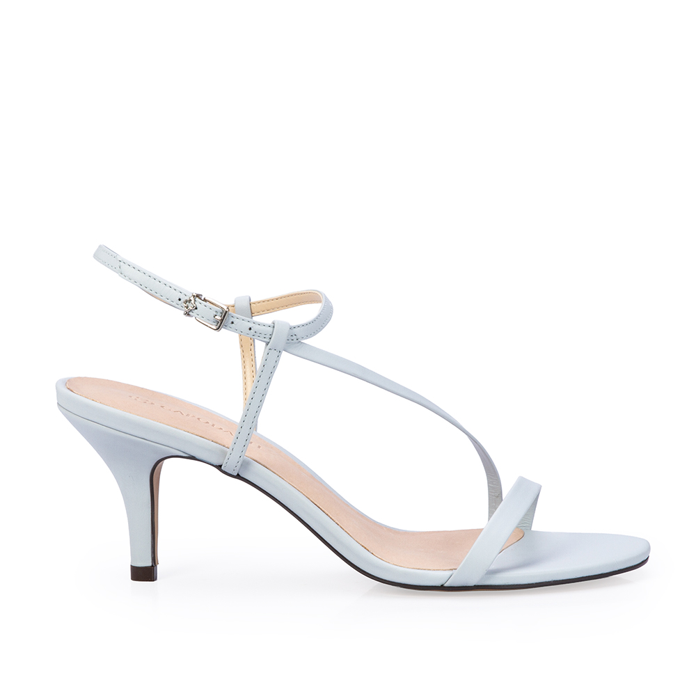 SAND&Aacute;LIA SALTO BAIXO AZUL TURMALINA DE COURO image number 0