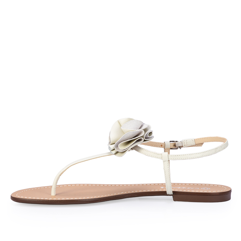 SAND&Aacute;LIA RASTEIRA COURO BRANCA DUNA FLOR image number 2