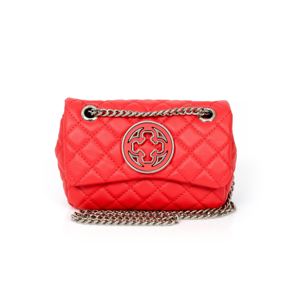 BOLSA VERMELHA RUBI DE COURO MATELASS&Ecirc; SHOULDER BAG OL&Iacute;VIA image number 0