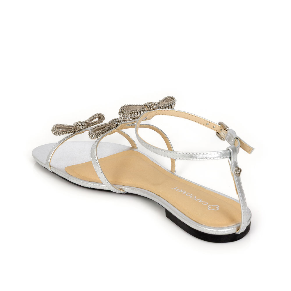 SAND&Aacute;LIA RASTEIRA PRATA METALIZADA DE COURO image number 2