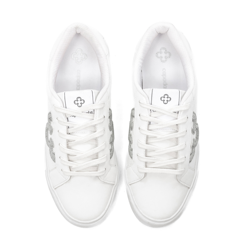 TÊNIS FEMININO BRANCO AMARRAÇÃO GLITTER image number 4