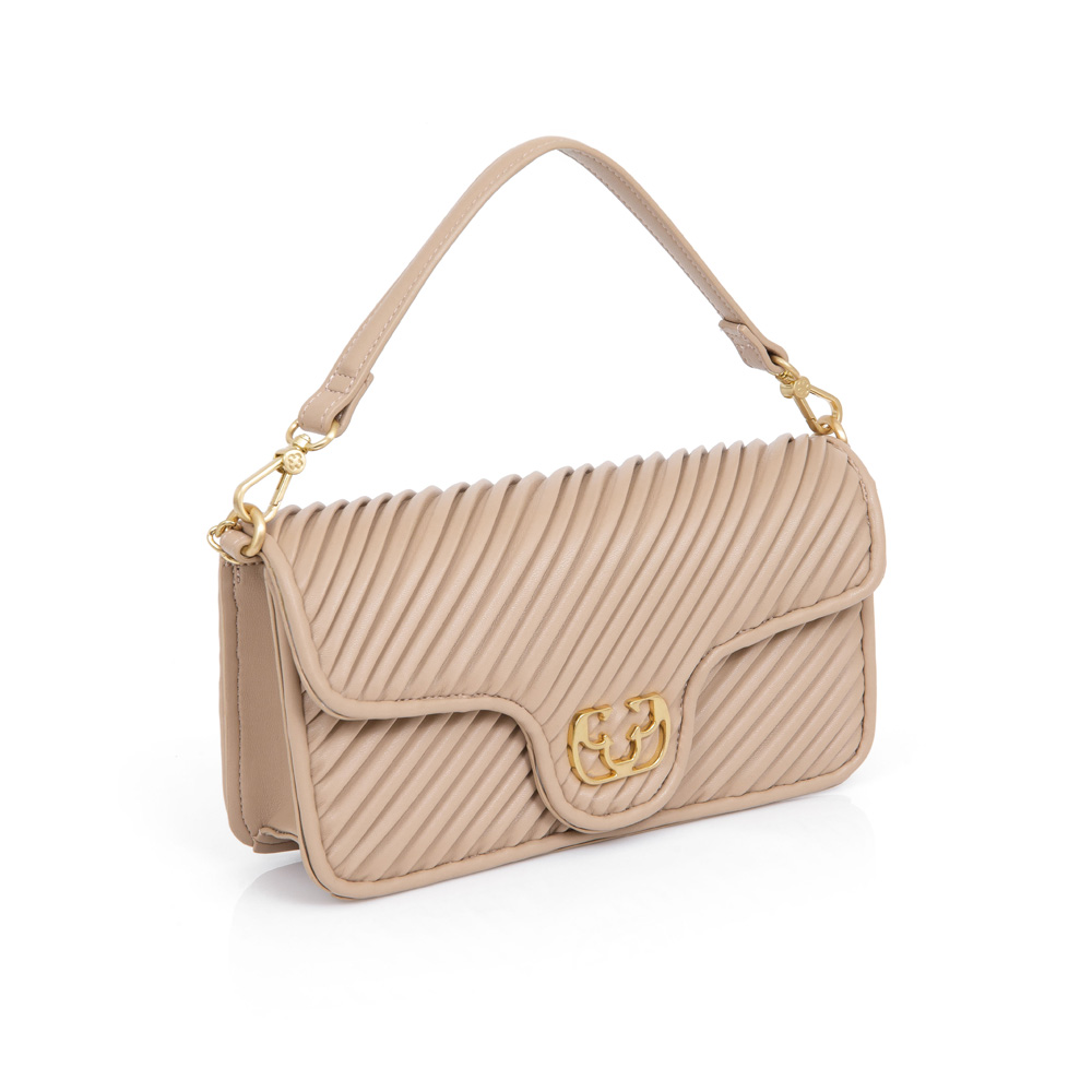 BOLSA SHOULDER BAG NUDE SEDA ALÇA CORRENTE image number 2