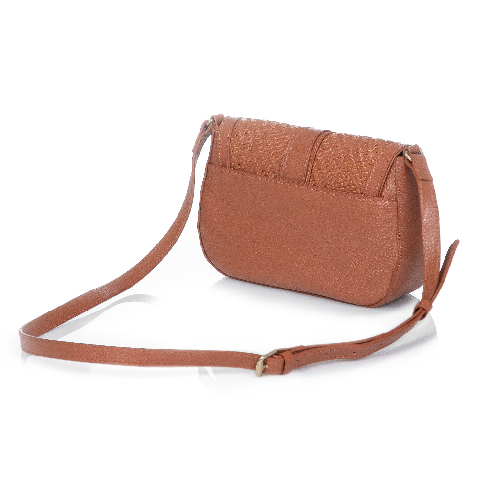 BOLSA CARAMELO TIRACOLO COURO TRESS&Ecirc; image number 2