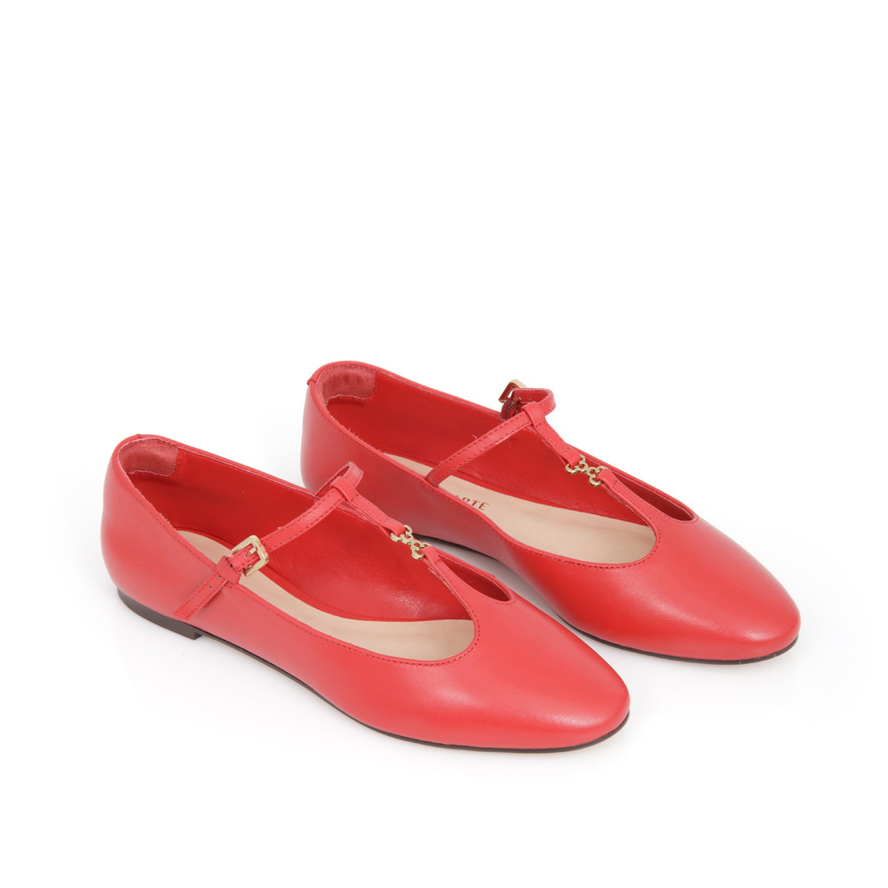 SAPATILHA COURO VERMELHA RUBI image number 1