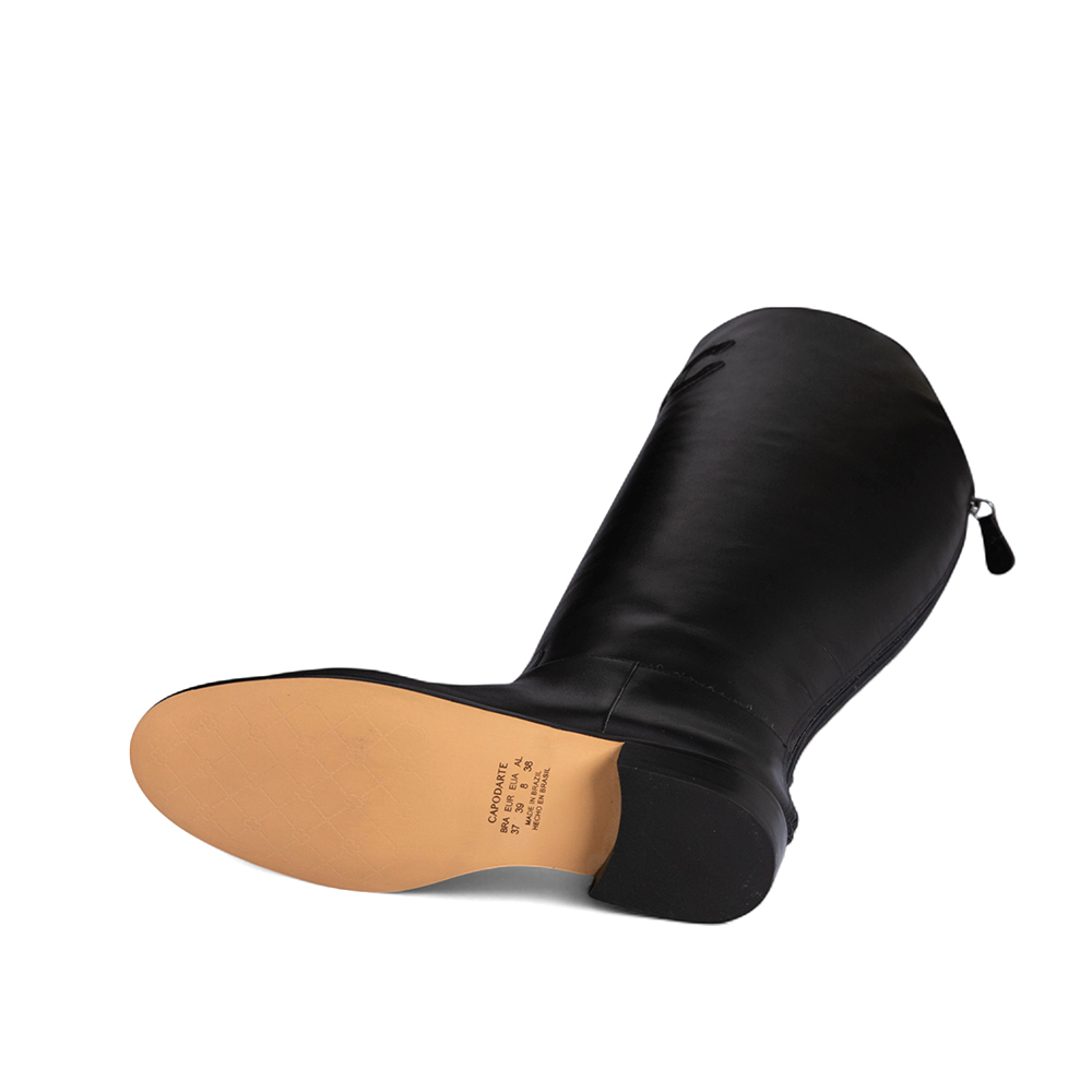 BOTA CANO LONGO PRETA DE COURO image number 3