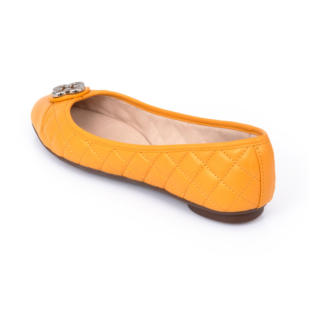 SAPATILHA CATHERINE MODERNIT&Aacute; AMARELO DAMASCO DE COURO image number 2