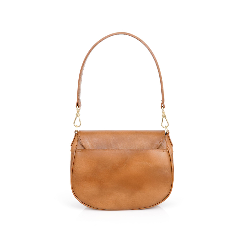 BOLSA TIRACOLO DE COURO CARAMELO MOGNO image number 2