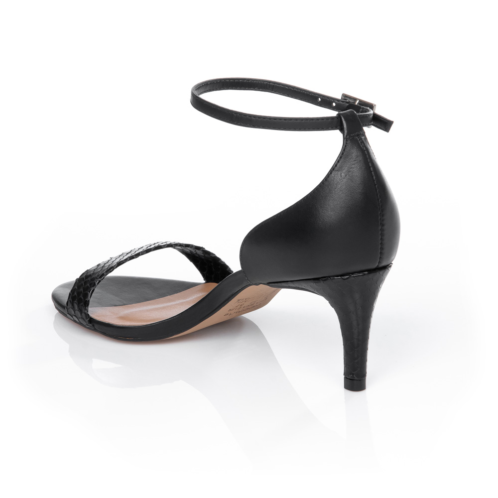 SAND&Aacute;LIA SALTO ALTO PRETA DE COURO PITONE image number 2