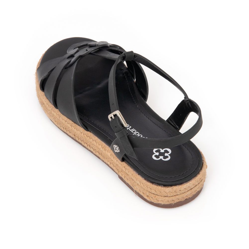 SAND&Aacute;LIA SALTO PLATAFORMA PRETA DE COURO image number 2