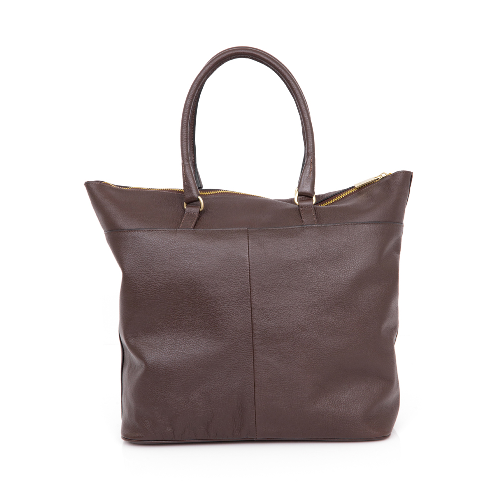 BOLSA GRANDE MARROM TOBACCO COURO SHOPPER image number 2