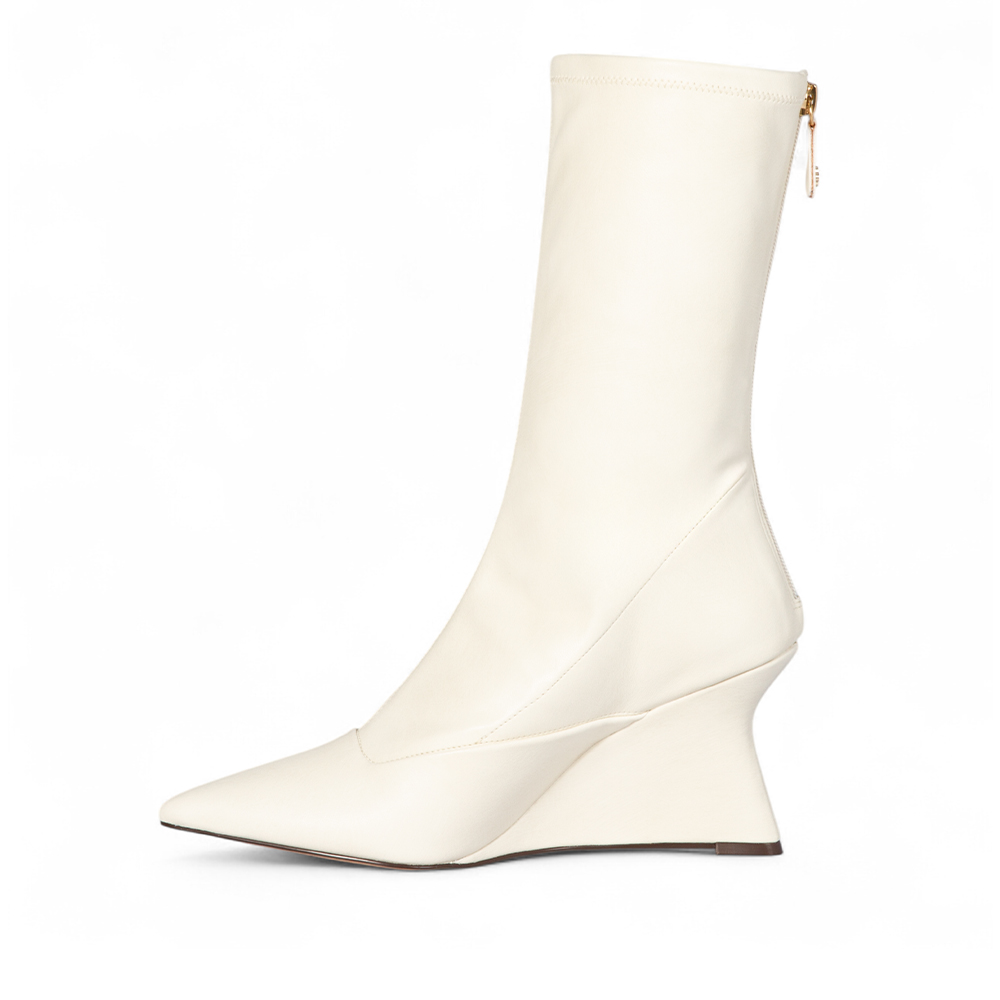 BOTA CANO LONGO STRETCH MARFIM SALTO ANABELA image number 2