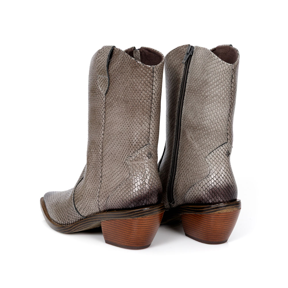 BOTA WESTERN CINZA PETRA COURO SERPENTE image number 4
