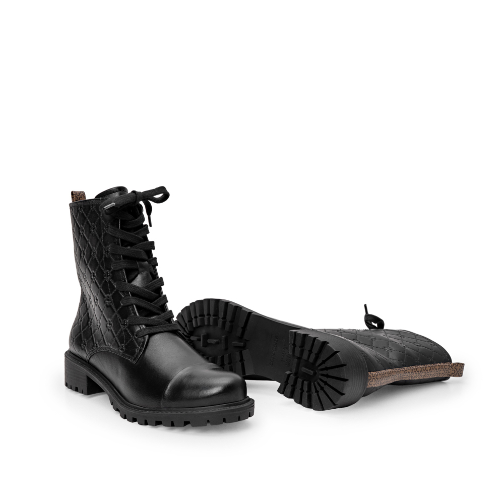 BOTA COTURNO PRETA DE COURO MONOGRAMA image number 3