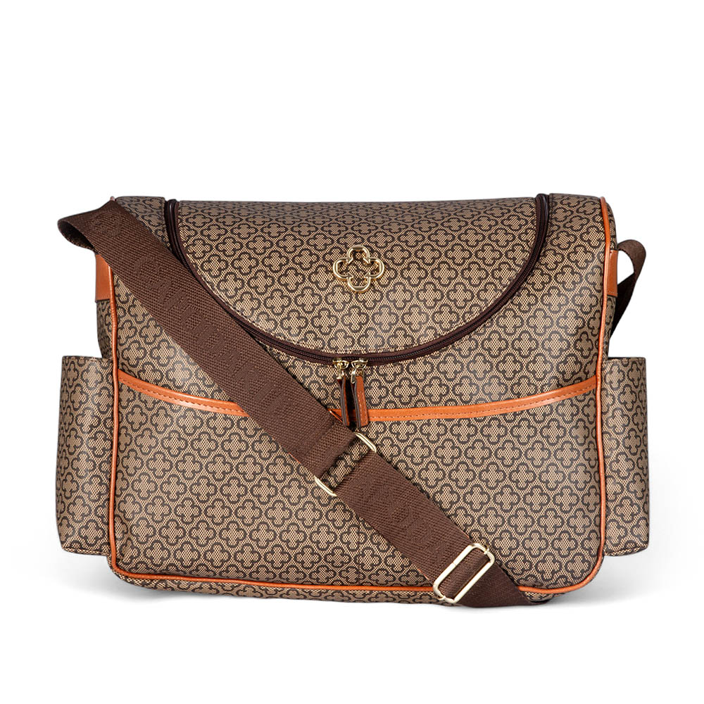 MALA MATERNIDADE CAMEL MONOGRAMA + TROCADOR image number 0