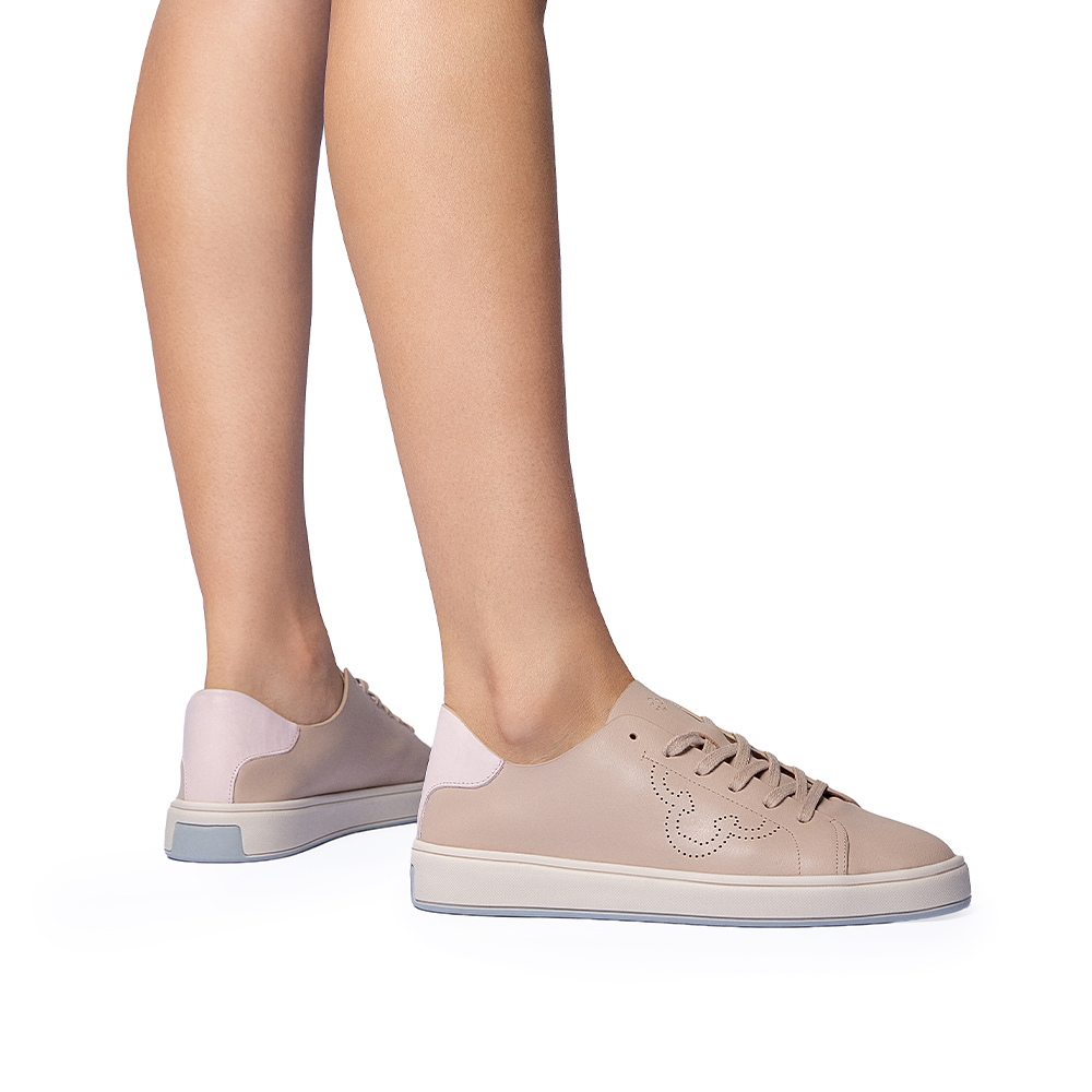 T&Ecirc;NIS CASUAL NUDE SEDA DE COURO AMARRA&Ccedil;&Atilde;O FEMININO image number 1