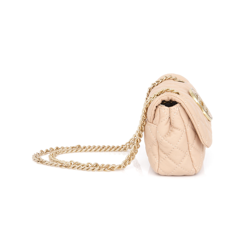 BOLSA PEQUENA COURO NUDE MATELASS&Ecirc; OLIVIA image number 1