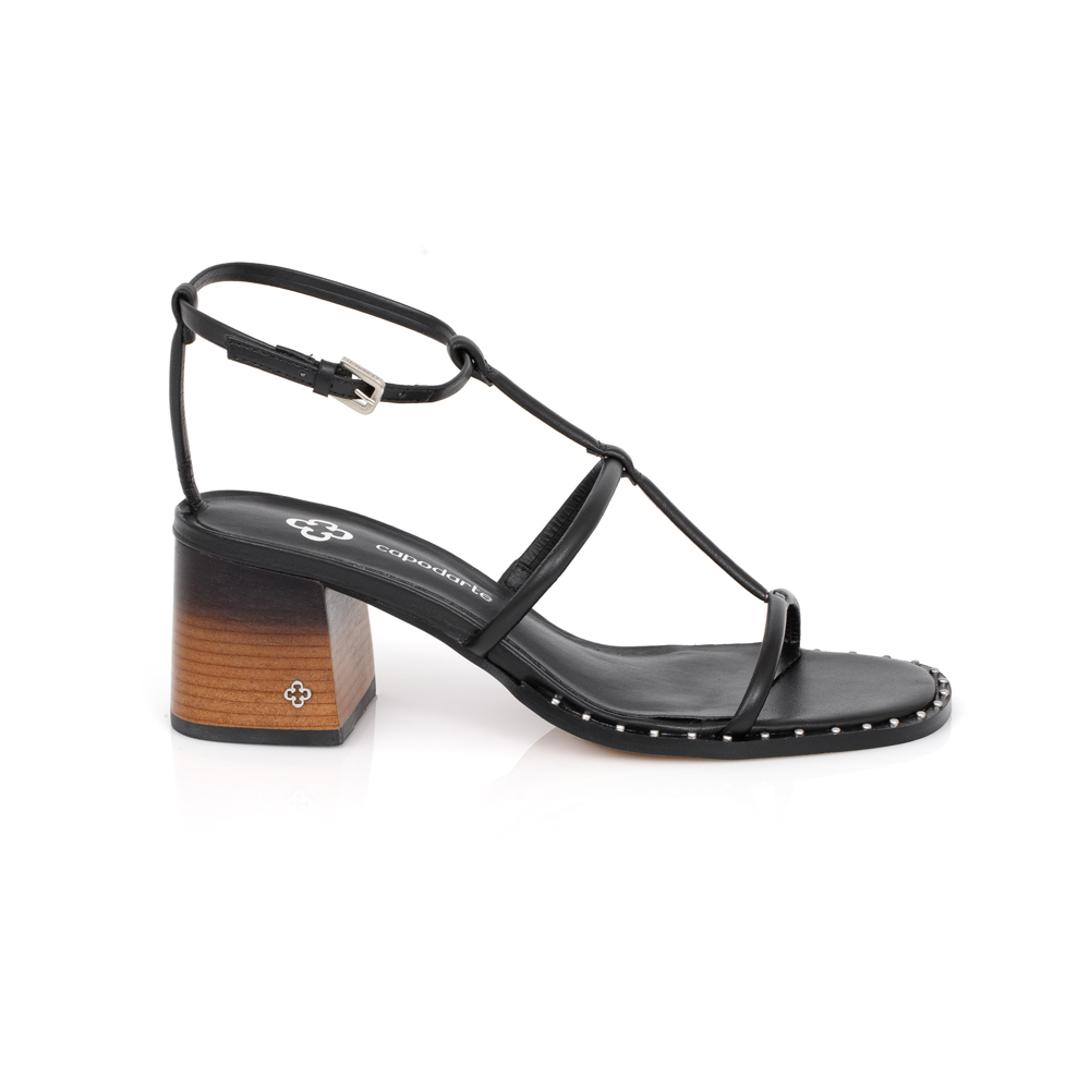 SAND&Aacute;LIA SALTO BLOCO PRETA COURO image number 0