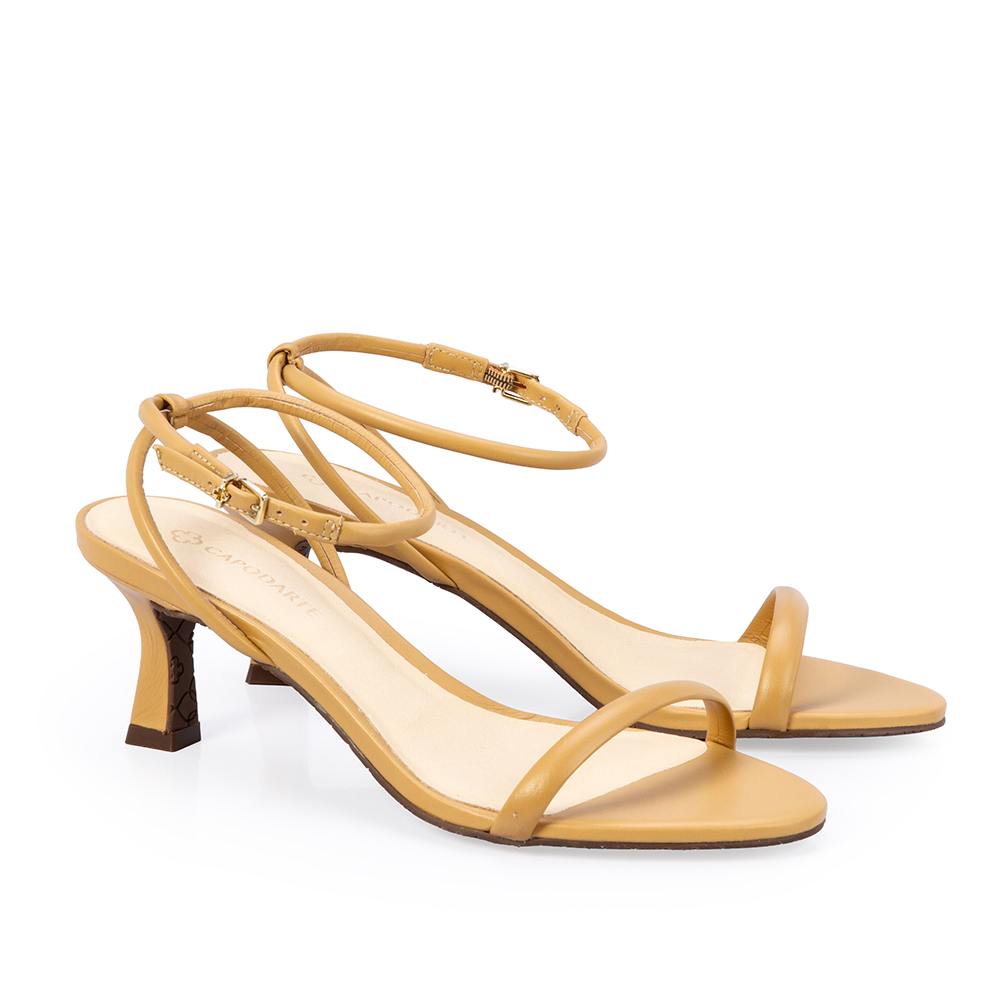 SAND&Aacute;LIA SALTO M&Eacute;DIO BEGE SAVANA DE COURO image number 1