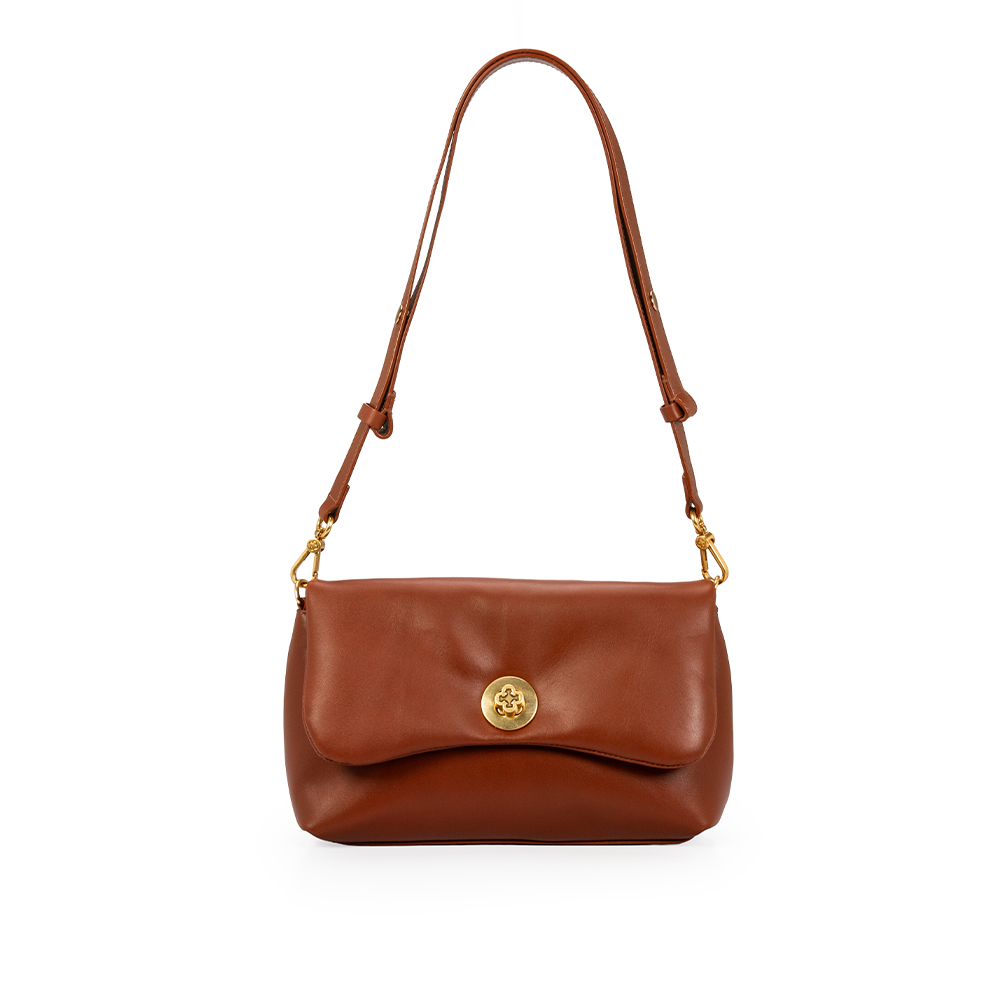 BOLSA SHOULDER BAG COURO CAMEL image number 0