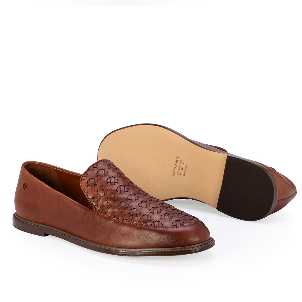 LOAFER MOCASSIM MARROM DE COURO TRESS&Ecirc; image number 3