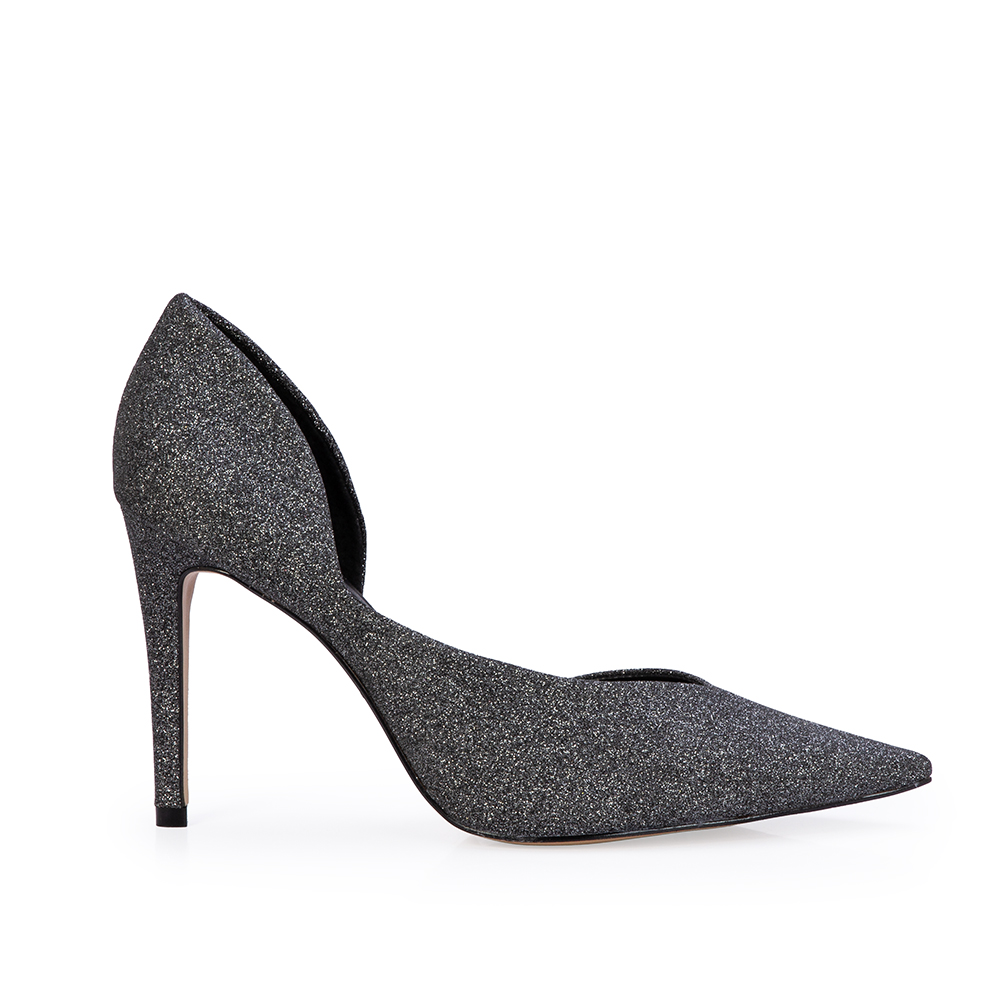 SCARPIN SALTO ALTO CINZA GLITTER image number 0