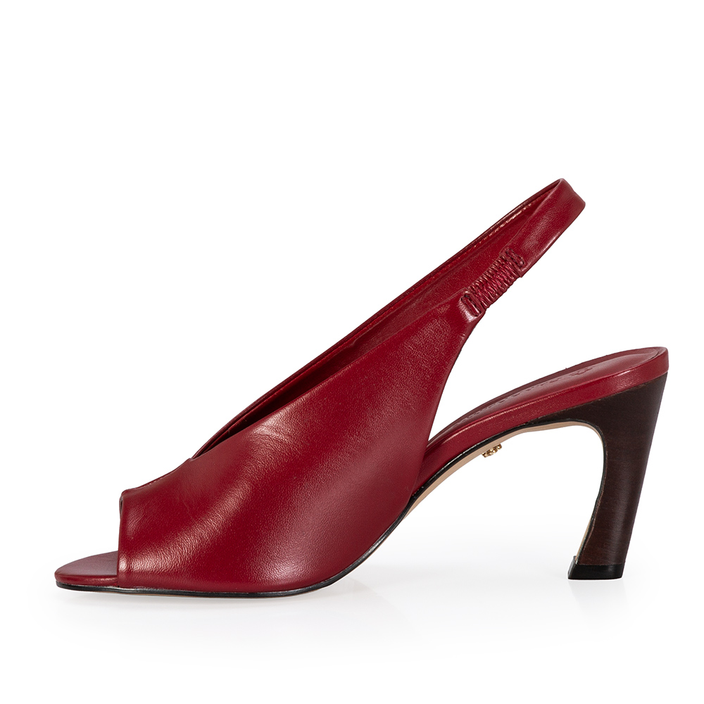 SAND&Aacute;LIA SLINGBACK VERMELHA COURO SALTO ALTO image number 2