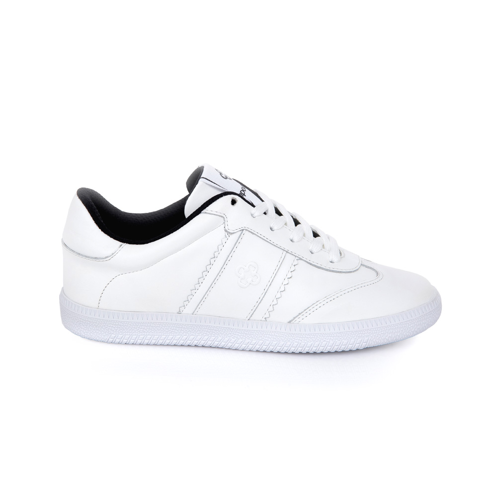 TÊNIS FEMININO DE COURO BRANCO AMARRAÇÃO image number 0