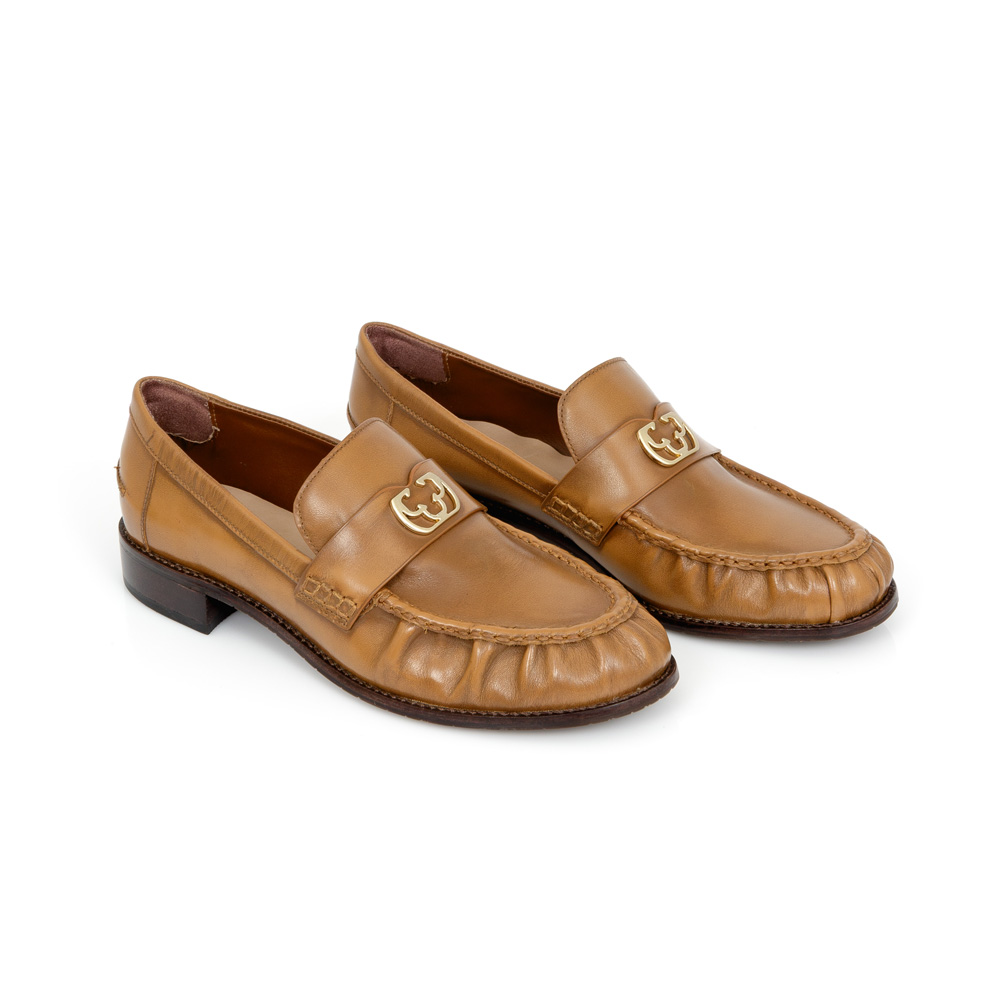 LOAFER MOCASSIM CARAMELO DE COURO image number 1