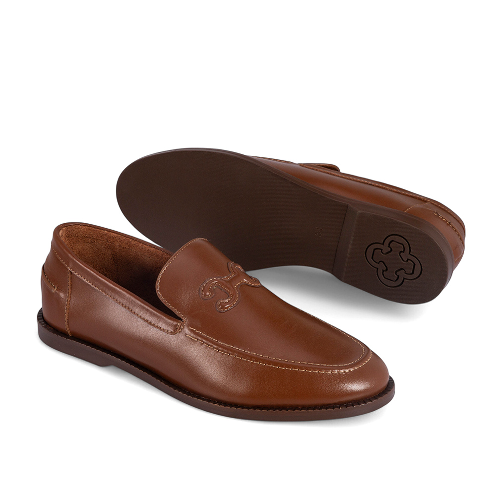 LOAFER MOCASSIM CARAMELO MOGNO DE COURO image number 3