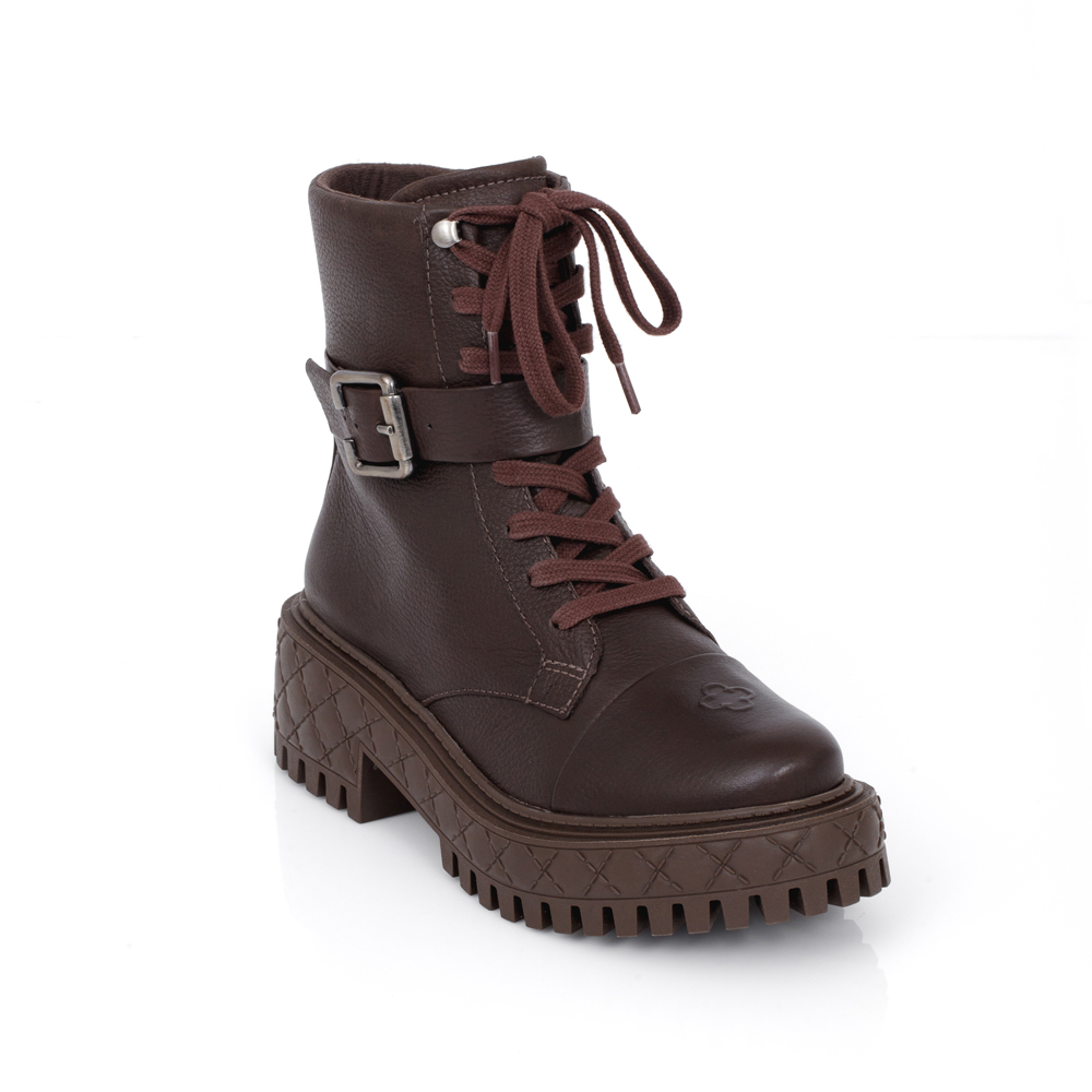BOTA COTURNO DE COURO MARROM TRATORADA image number 4