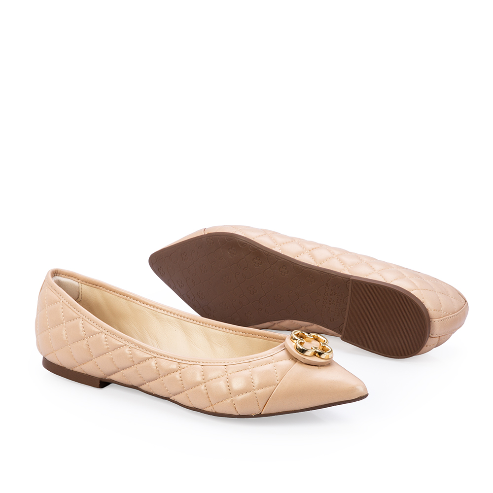 SAPATILHA CATHERINE BICO FINO NUDE SEDA DE COURO MATELASS&Ecirc; image number 3