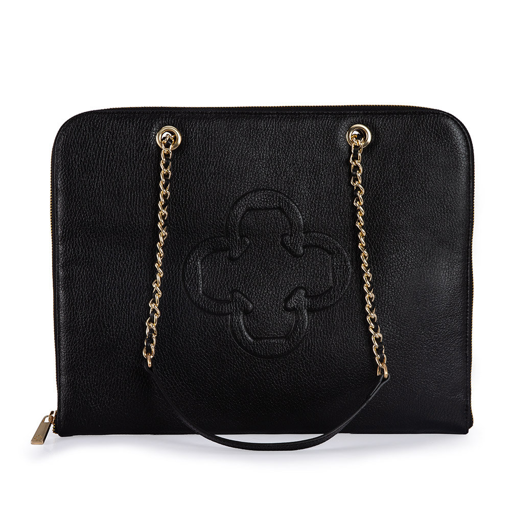 PASTA NOTEBOOK PRETA DE COURO image number 0