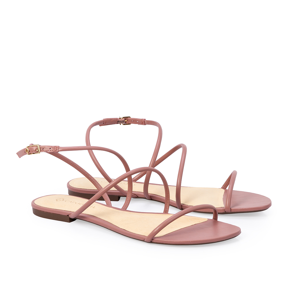 SAND&Aacute;LIA RASTEIRA ROSA MALVA DE COURO image number 2