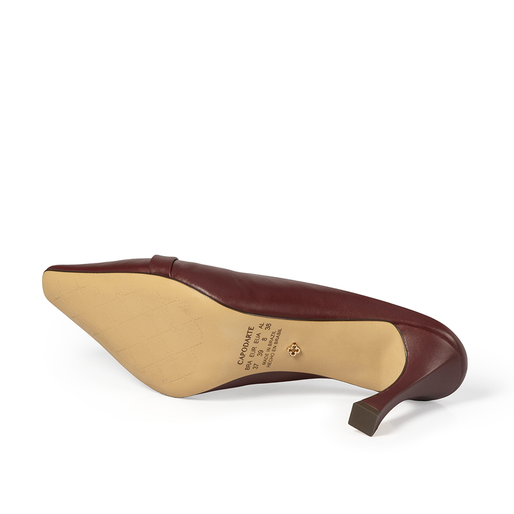 MULE SALTO ALTO BORD&Ocirc; DE COURO image number 3