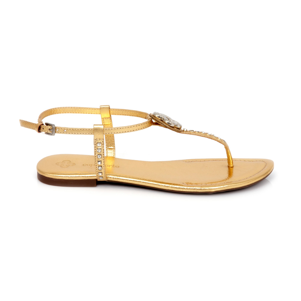 SAND&Aacute;LIA RASTEIRA DOURADA METALIZADA image number 0