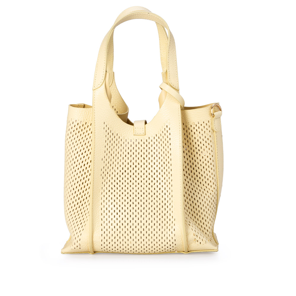 BOLSA CREME BRULLE DE COURO TOTE image number 2