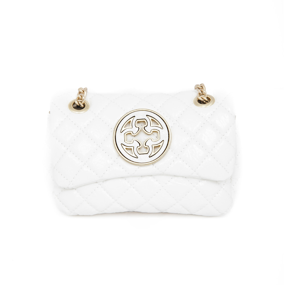 BOLSA OLIVIA COURO BRANCA MATELASS&Ecirc; image number 0