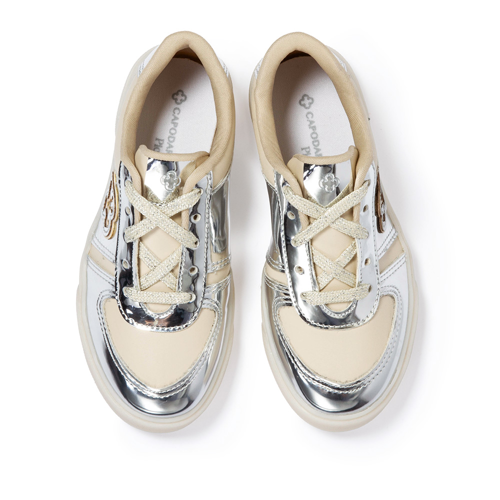 T&Ecirc;NIS INFANTIL PRATEADO METALIZADO AMARRA&Ccedil;&Atilde;O image number 4